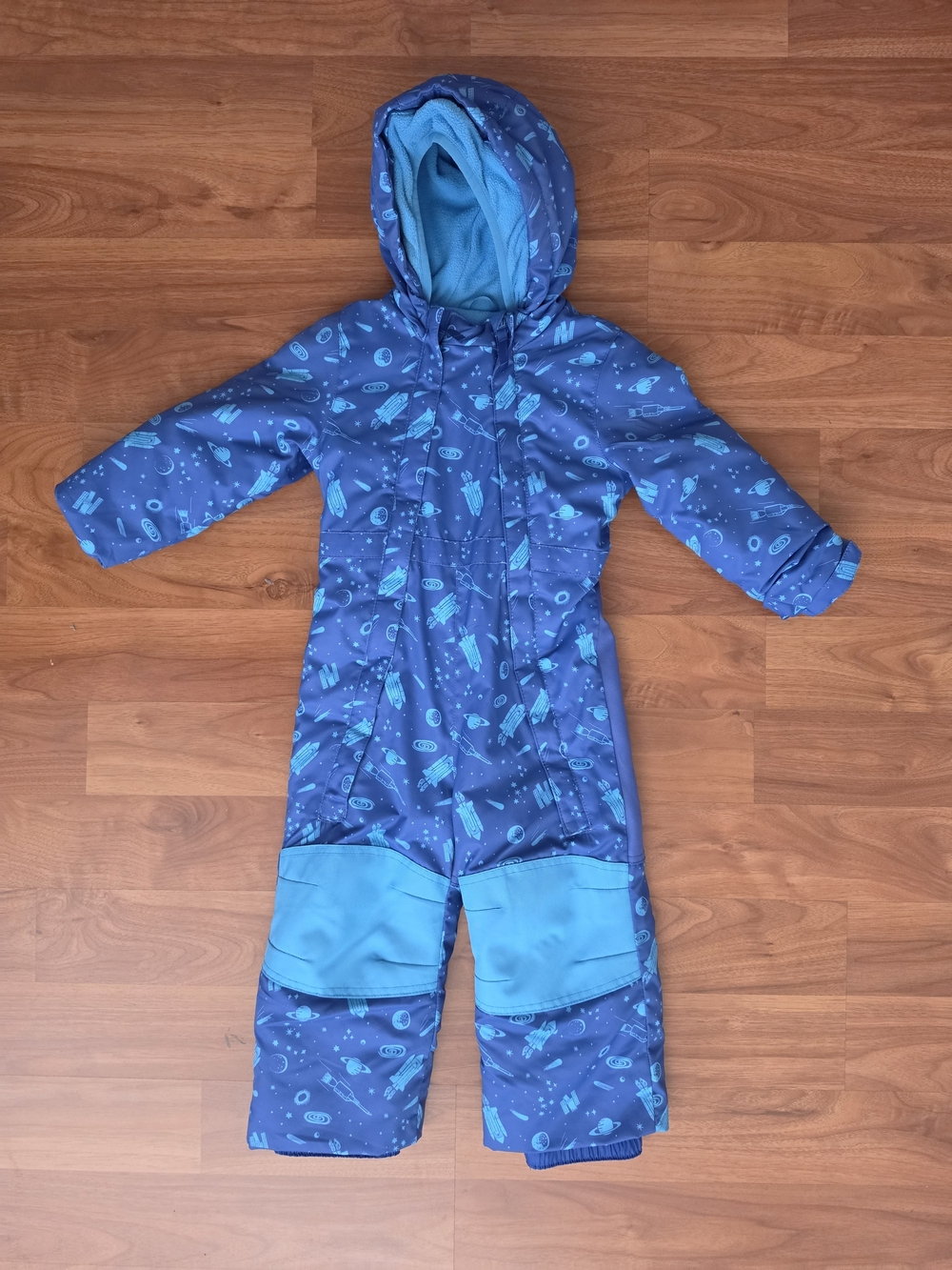 Cat & Jack Space Print One-Piece Snowsuit Hooded Fleece Lined - Size 3T